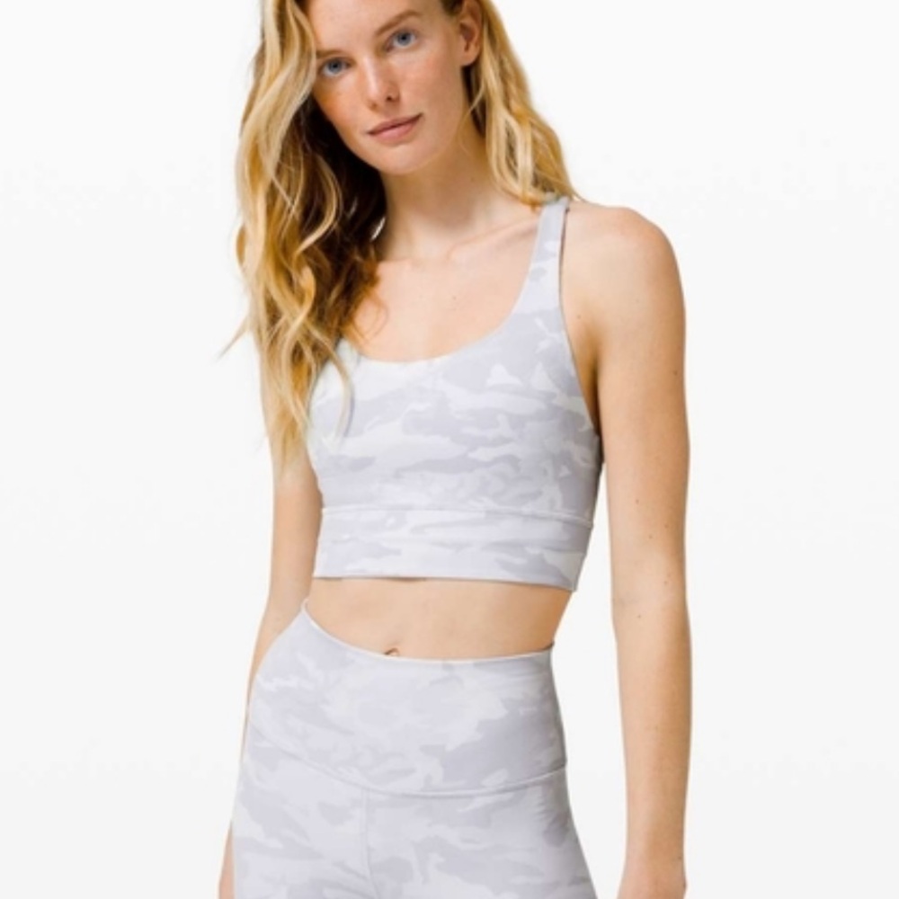 Lululemon Energy Longline Ribbed Bra Incognito Camo Jacquard